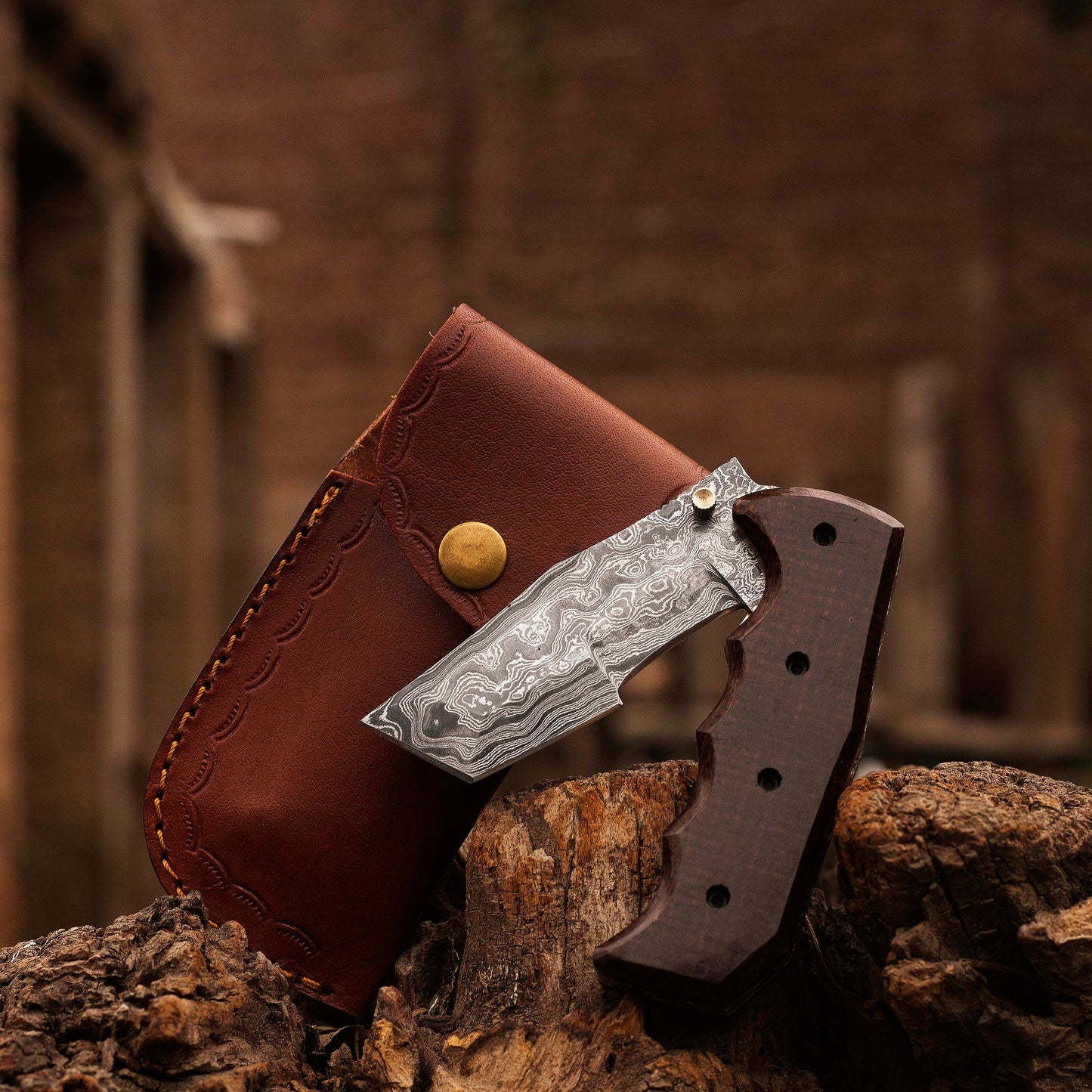 Tracker Style Folding Knife, Damascus Steel Folding Knife, Handmade Damascus Pocket Knife, Everyday Carry Knife, Gift For Him, Gift For Her