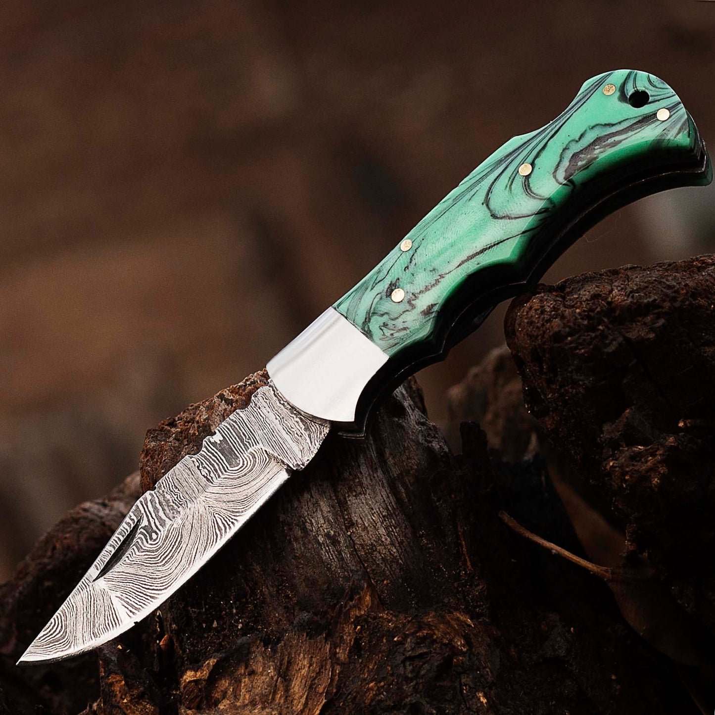 Personalized Handmade Damascus Pocket Clip Folding Knife 6.5", Camping Hiking Damascus Pocket Knife, Gift for Groomsmen, Gift for Men, USA