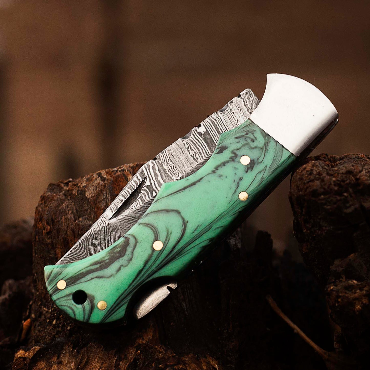 Personalized Handmade Damascus Pocket Clip Folding Knife 6.5", Camping Hiking Damascus Pocket Knife, Gift for Groomsmen, Gift for Men, USA