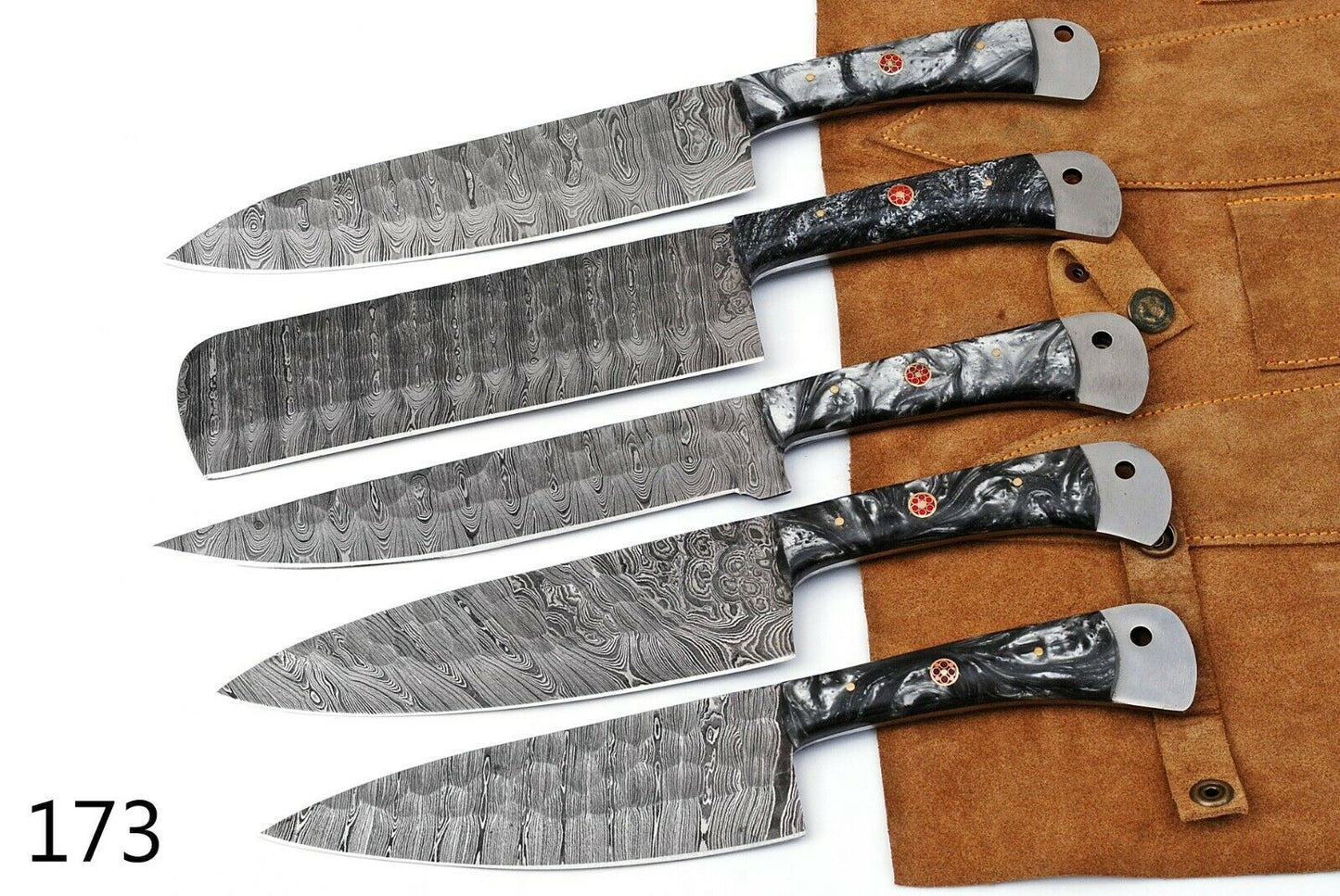 Custom Handmade Chef Knives Set / Kitchen Knives Set / 5Pcs Chef Set / Damascus Blades Chef Knives Set / BBQ Knives Set / Best gift item / Mother Day Gift / Professional Chef For Gift