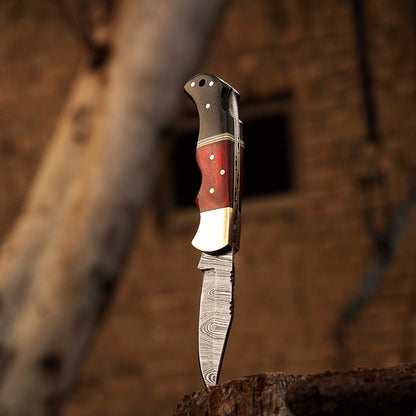 Damascus Pocket knife for Men, Groomsmen Damascus Folding Knife, Every Day Carry Knife , Damascus Knives, Gift For Him, Gift for Men USA