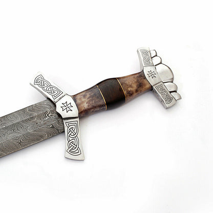 Handmade Viking Sword with Personalized wooden: A Unique, Functional & Collectible Gift for Men, Women, Gift for Husband on Anniversary